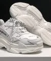 Balenciaga Triple S Allover Logo Blanco - Imagen 3