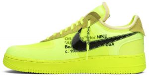 Nike Air Force 1 Off White Fosforescente