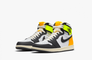 Air Jordan 1 Retro High White Black Volt University Gold