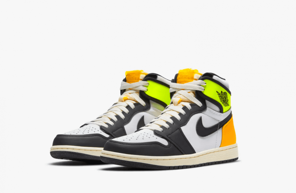 Air Jordan 1 Retro High White Black Volt University Gold - Imagen 2