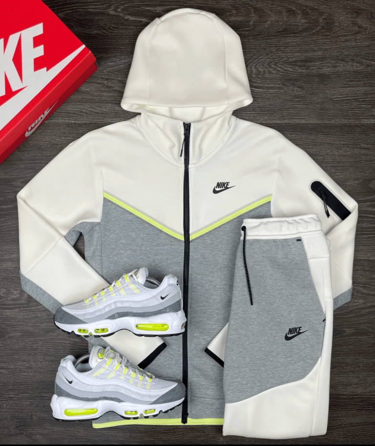 Sudadera y pantalón Nike Tech «Neon Grey»