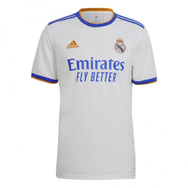 camiseta real madrid primera equipación de color blanco, parches de alta calidad