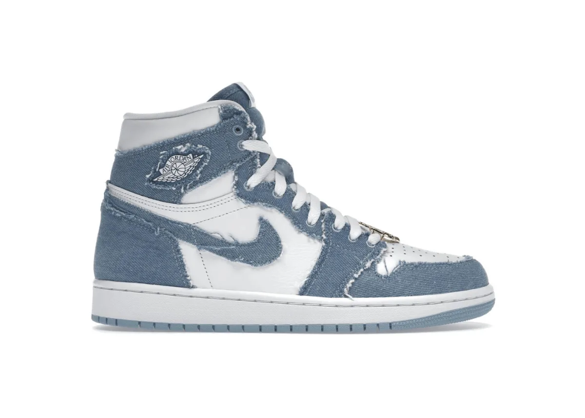 air jordan 1 сини дънки