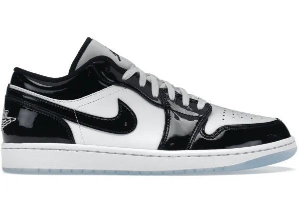 Air Jordan 1 Low Concord, las Jordan de color negro brillante.