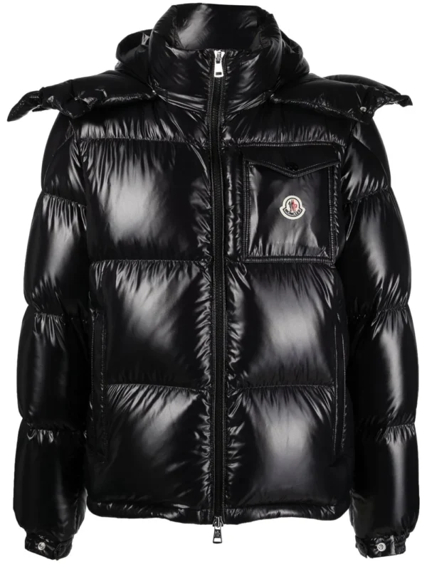 chaqueta moncler negra brillante