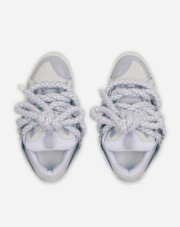 Lanvin Curb Sneaker Laces White Grey - Imagen 2