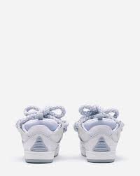 Lanvin Curb Sneaker Laces White Grey