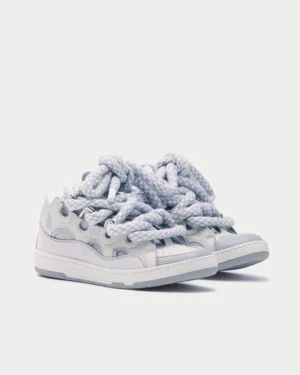 Lanvin Curb Sneaker Laces White Grey