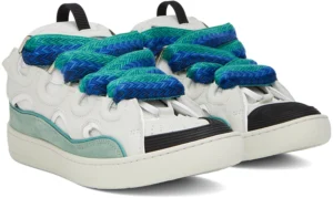 Lanvin Curb Sneaker Blanco Azul