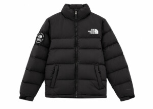 Chaqueta The North Face Acolchada Negra Logo Blanco