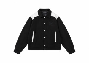 Chaqueta Amiri Varsity Negra Hombros Blancos