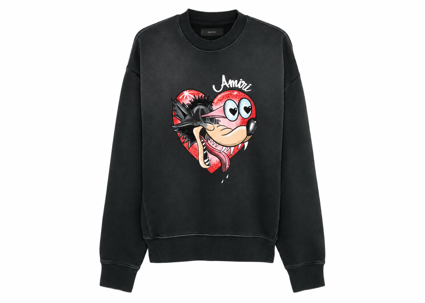 Sudadera Amiri Hopeless Romantic Negra Gráfico