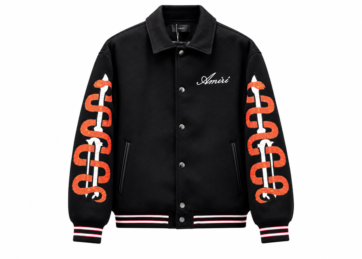 Chaqueta Amiri Snake Bones Varsity Negra