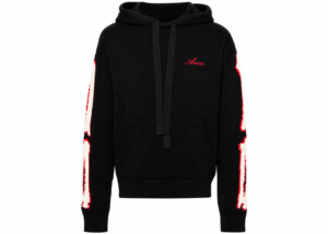 Sudadera Amiri Bones Negra Letras Rojas
