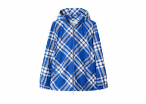 Chaqueta Burberry Capucha Cuadros Azules Blancos