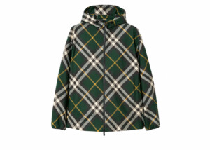 Chaqueta Burberry Capucha Cuadros Verdes