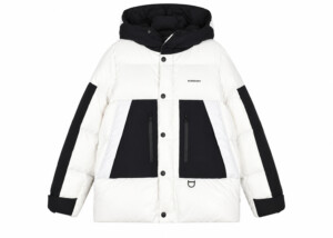 Chaqueta Burberry Acolchada Blanca Negra Bolsillos