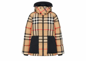 Chaqueta Burberry Acolchada Cuadros Beige Negra