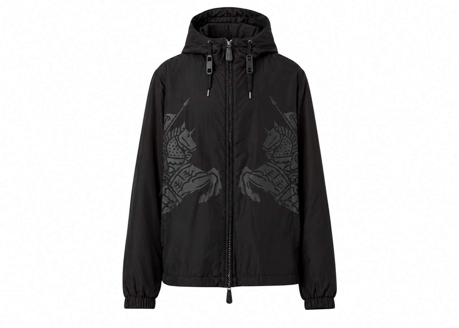 Chaqueta Burberry Técnica Negra Capucha