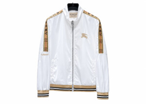 Chaqueta Burberry Deportiva Blanca Franjas Beige