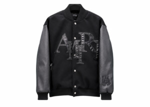 Chaqueta Amiri Varsity Negra Logo Escalonado